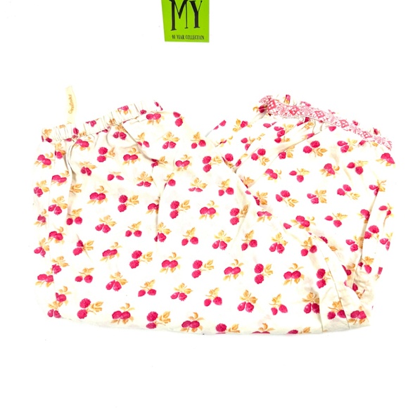 Corneloki Girls 5/6 White Floral Cotton Pants with Ruffle Hem - Picture 8 of 10